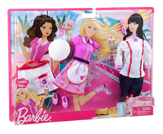 i can be... Barbie
WARNING: 3+ CHOKING HAZARD - Small parts. Not for children under 3 years.