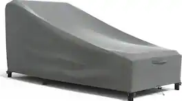 KHOMO GEAR - Heavy-Duty Patio Chaise Lounge Chair Cover, Waterproof Outdoor Furniture Protector, Fade & Weather Resistant - Gray
