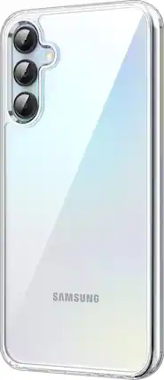 Left. SaharaCase - Hybrid-Flex Hard Shell Series Case for Samsung Galaxy A15 5G - Clear.