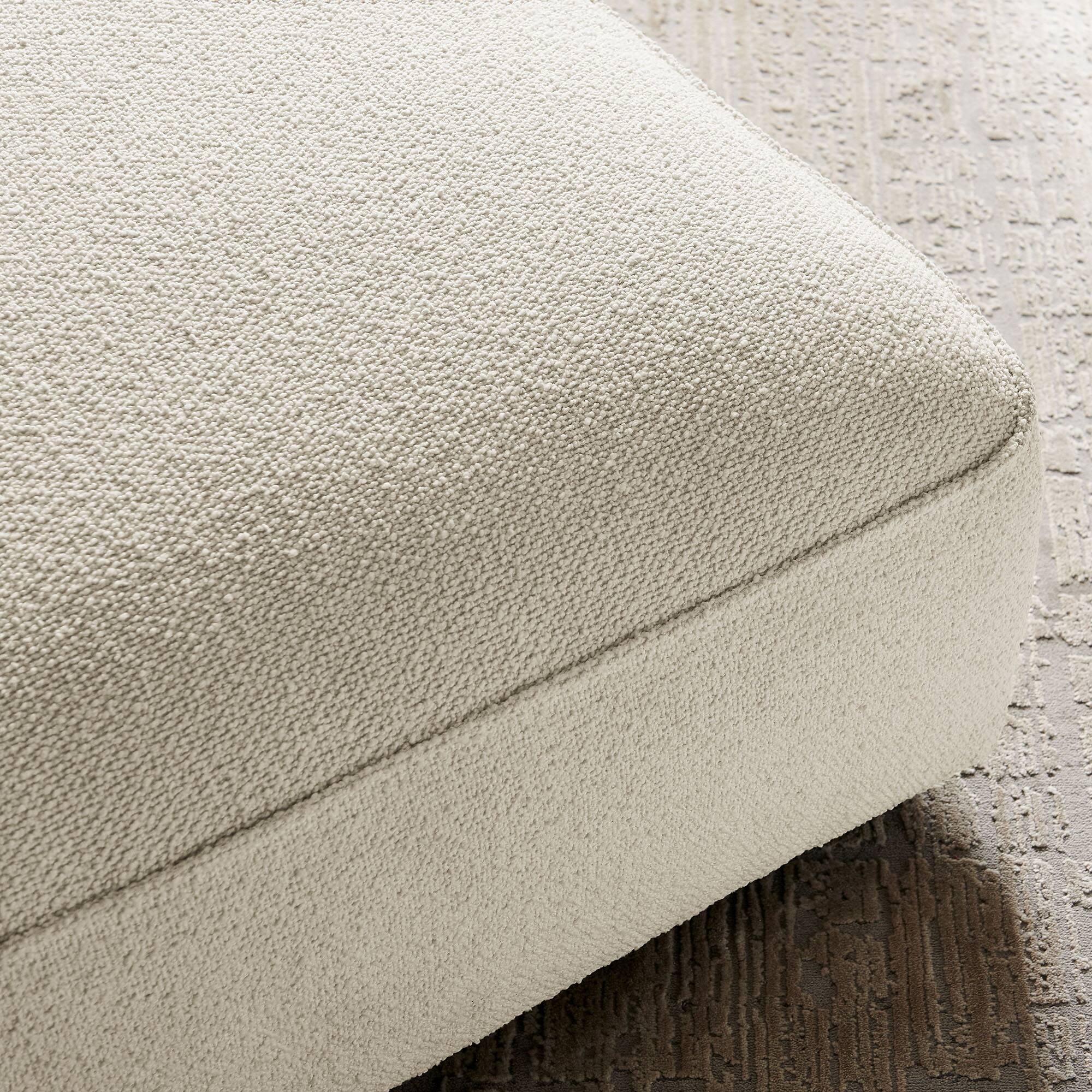 Alt View 1. Modway - Auren Lattice Bouclé Upholstered Ottoman by Modway - Cream.