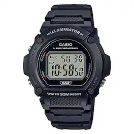 Casio - Men's Classic Digital Watch with Dial - W-219H-1AVCF - Black