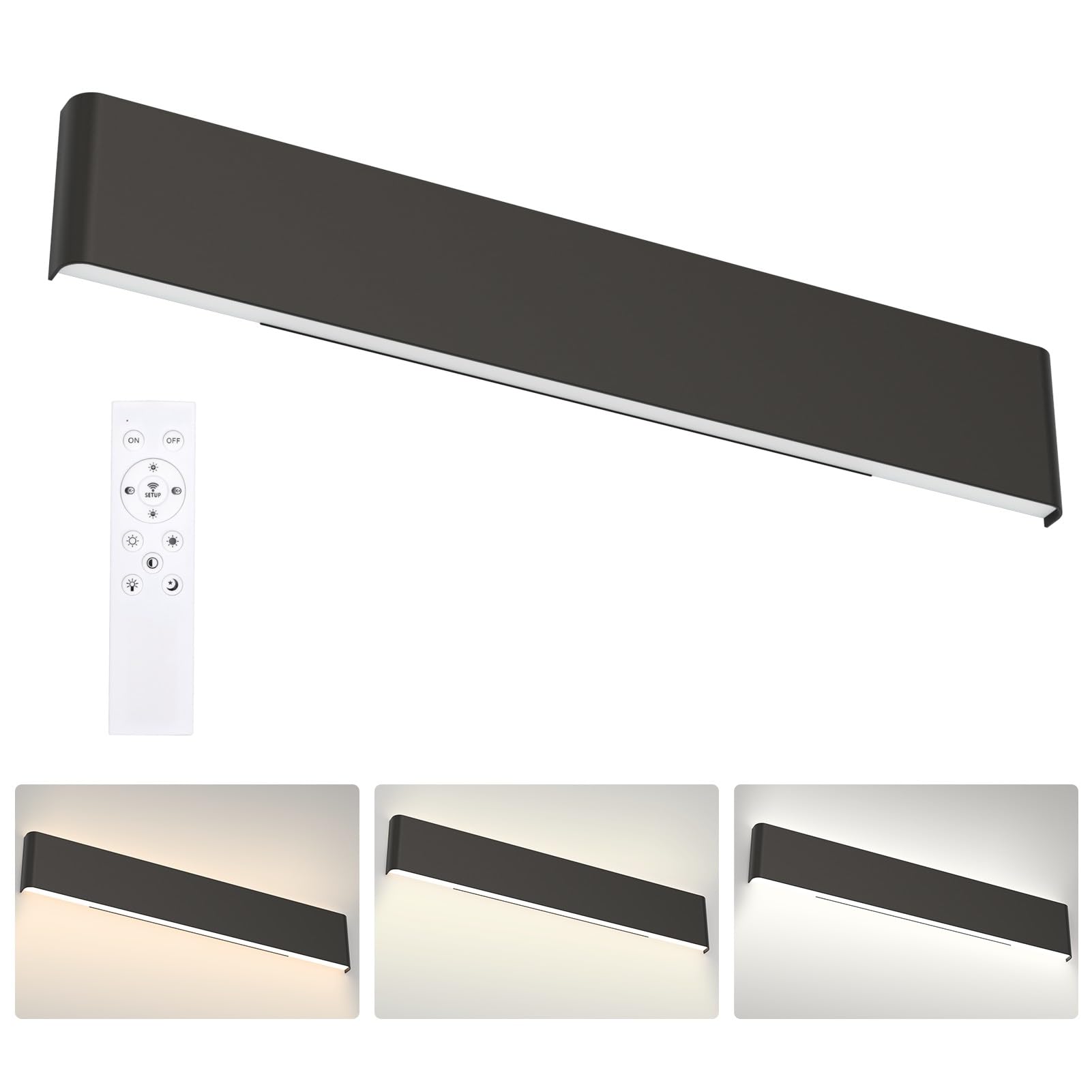 Front. Dazzling Pops - n Modern Vanity Light Up And Down Led For Bathroom Wall Lighting Fixtures Neutral k - Remote Control 32.6 inch.