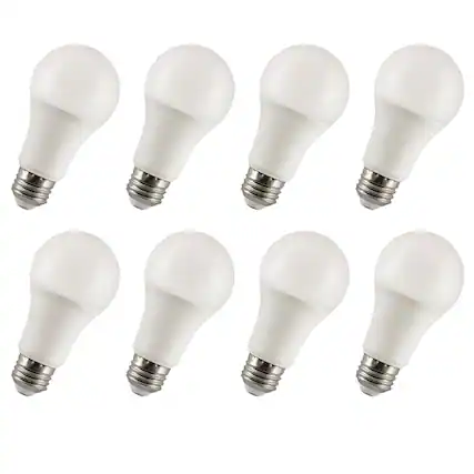 Front. VIRIBRIGHT - 60-Watt EQ A19 E26 LED Light Bulb, 4000K Cool White (8-Pack) - 4000K.
