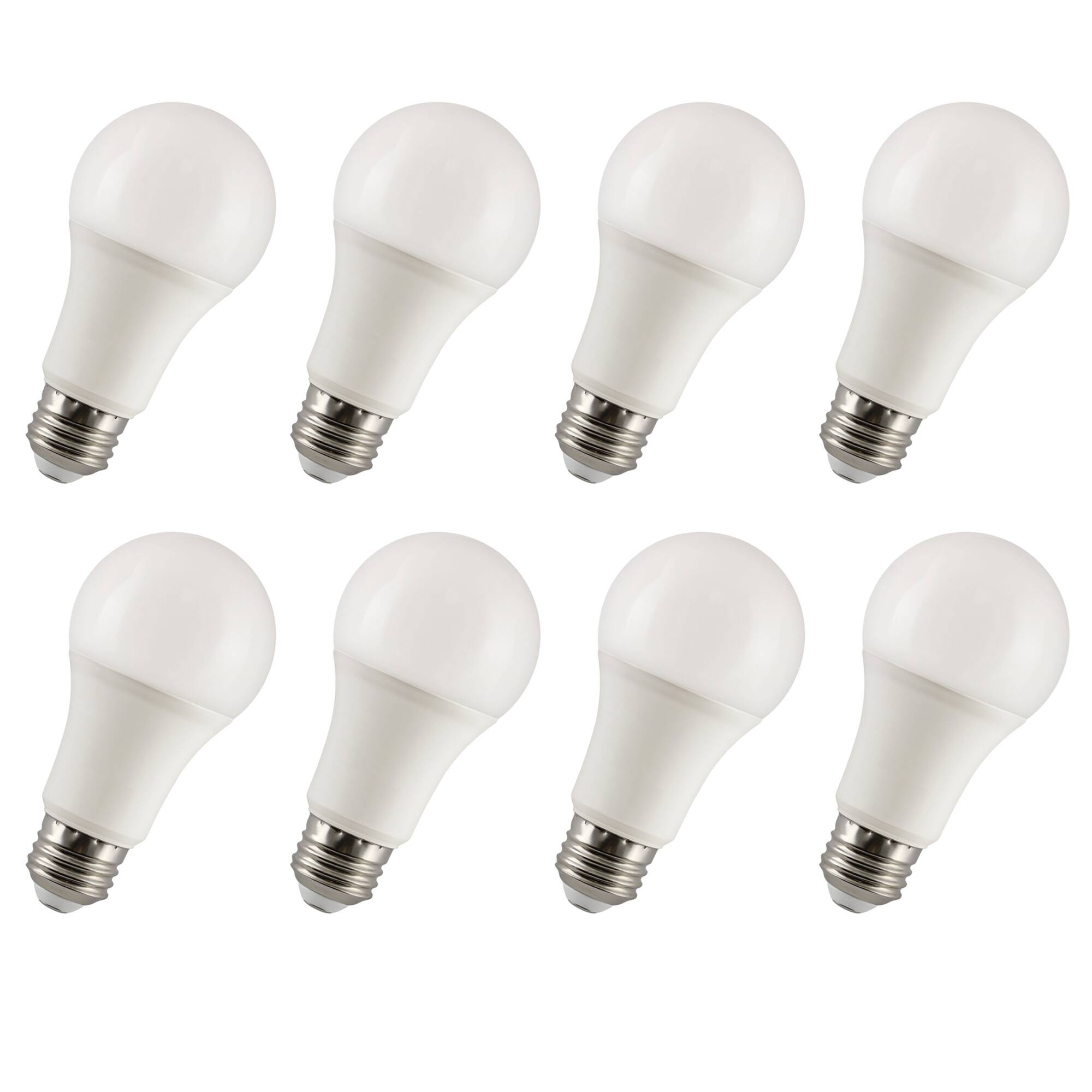 Front. VIRIBRIGHT - 60-Watt EQ A19 E26 LED Light Bulb, 4000K Cool White (8-Pack) - 4000K.