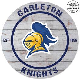 Jardine - Carleton Knights 20'' x 20'' Indoor/Outdoor Weathered Circle Sign - White