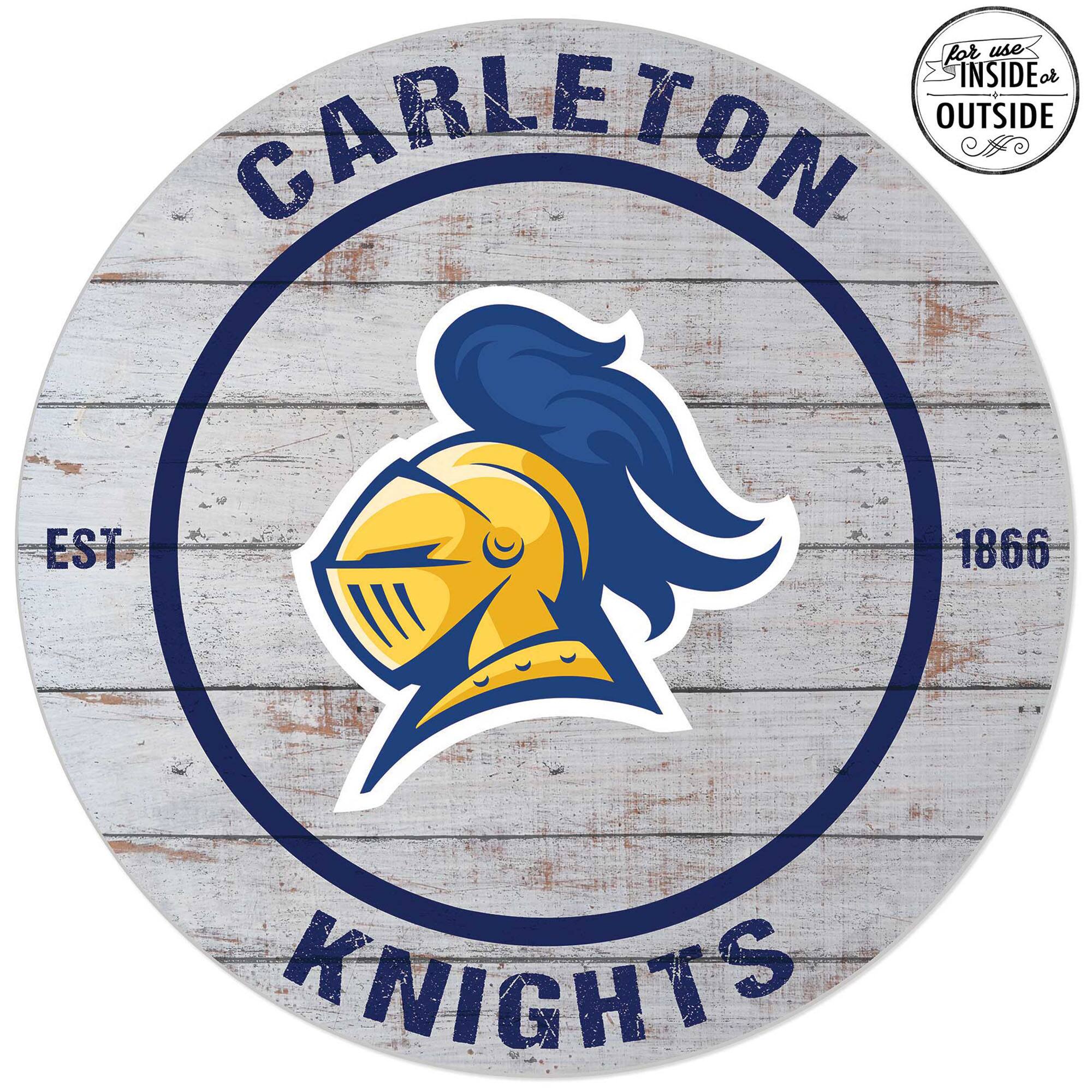 Carleton Knights 20'' x 20'' Indoor/Outdoor Weathered Circle Sign