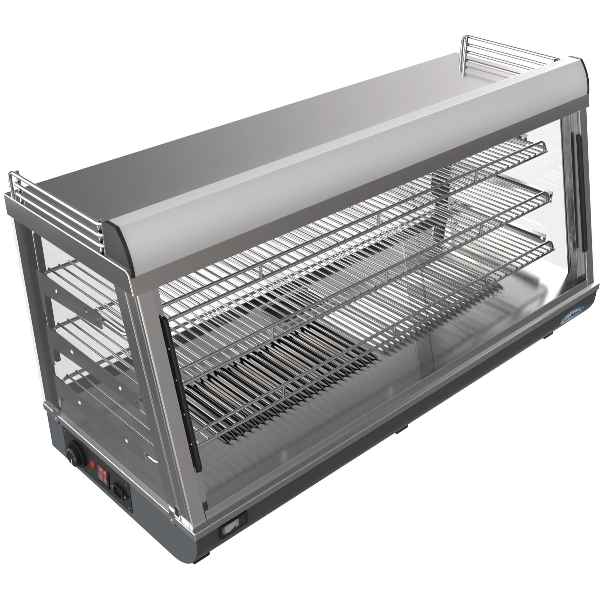 Left. Koolmore - 48 in. Glass Countertop Display Warmer, 6.5 cu. ft. HDC-6C - Black.