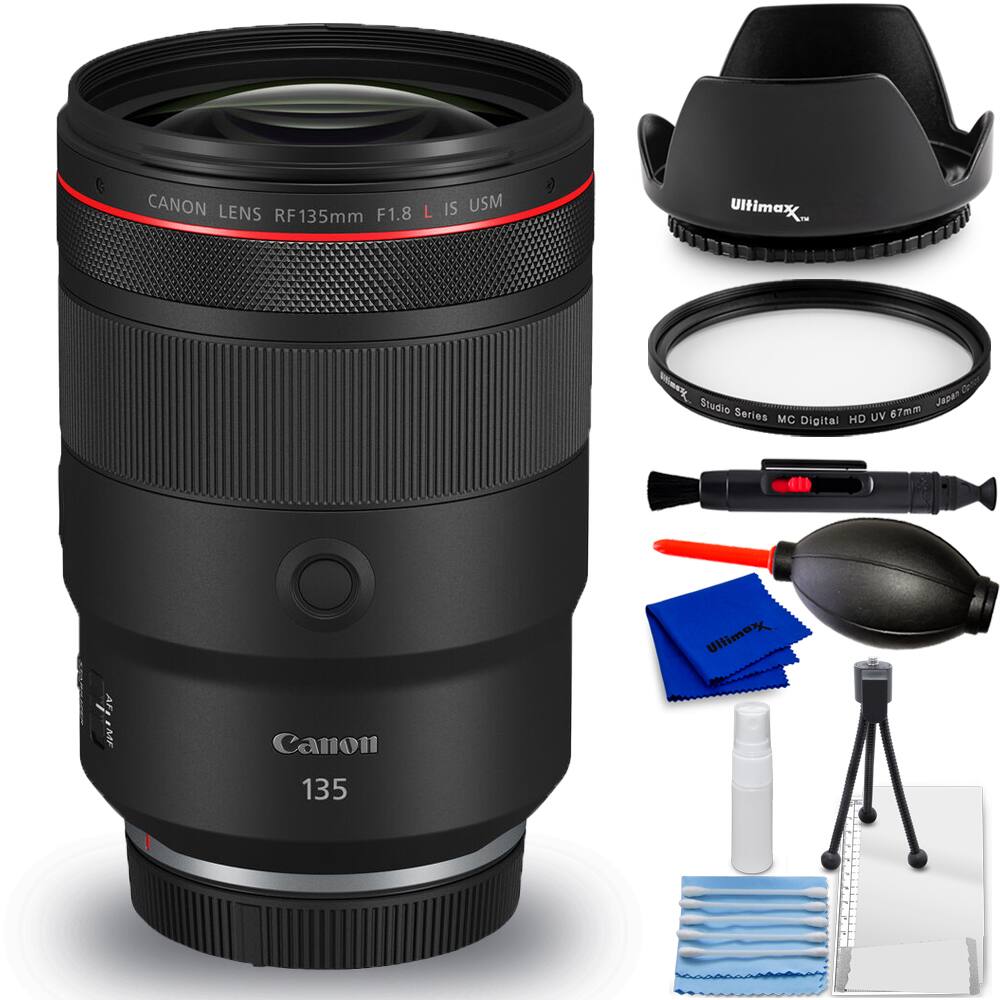 CANON LENS RF135mm F1.8 L IS USM  
Ultimax Bert JADT de Studio Series 67mm MC Digital HD UV Ultimax AF IME  
Canon 135