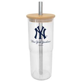 Logo Brands - New York Yankees 24oz. Glass Tumbler - Multicolor