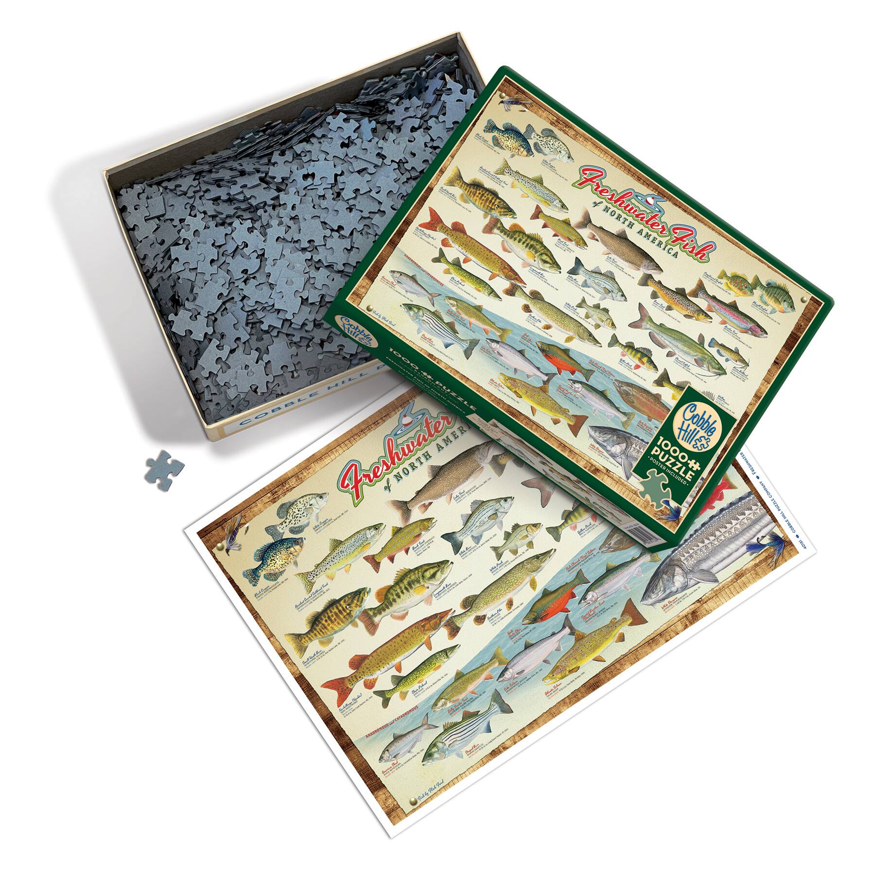 The text on the image reads: "Freshwater Fish of North America Puzzle."