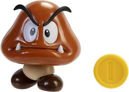 Jakks Pacific - Super Mario World of Nintendo 4 Inch Figure | Goomba - Brown