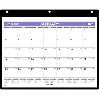 AT-A-GLANCE
JANUARY 2026
SUN MON TUE WED THU FRI SAT
1 2 3
4 5 6 7 8 9 10
11 12 13 14 15 16 17
18 19 20 21 22 23 24
25 26 27 28 29 30 31
JANUARY