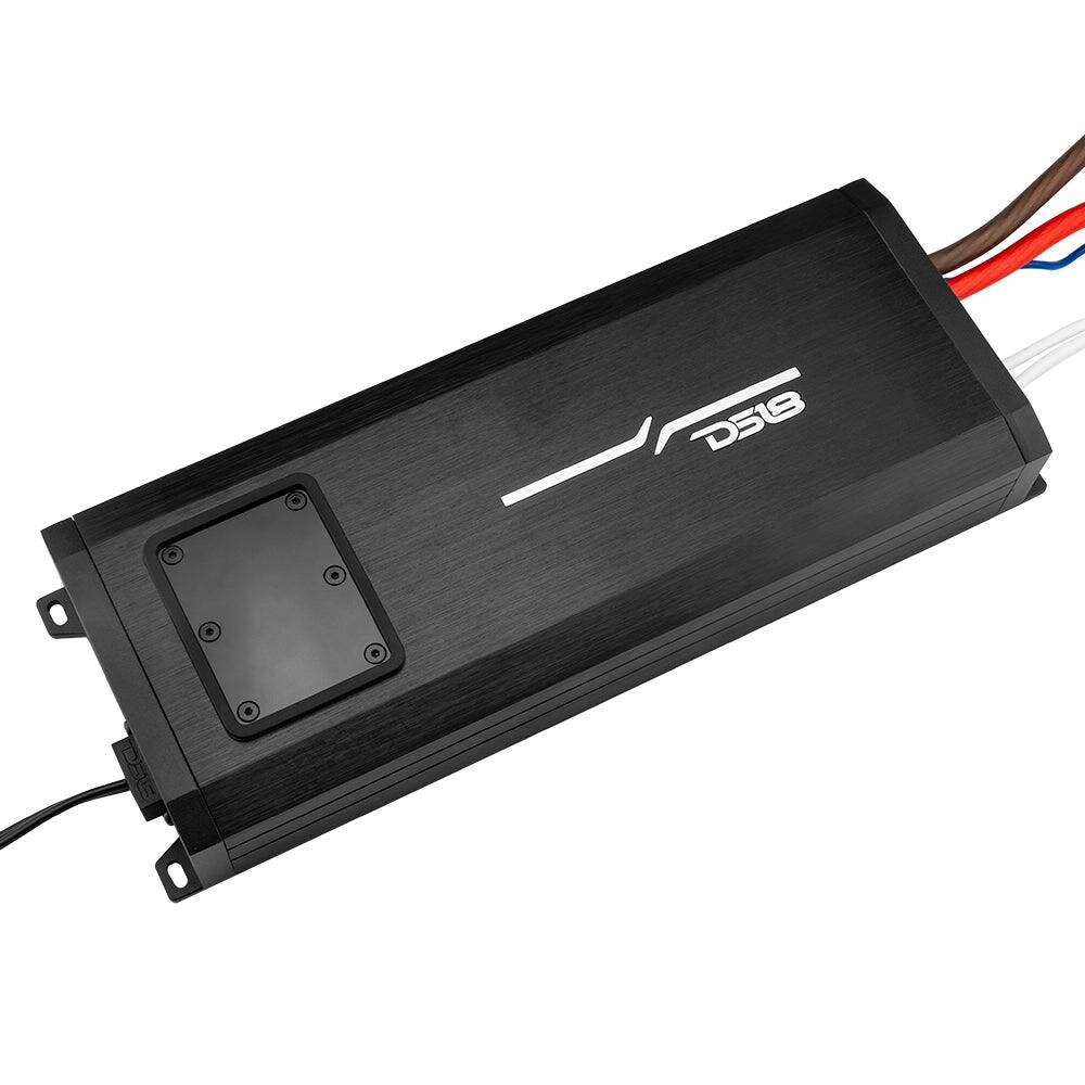 Angle. DS18 Audio - NXL-X Monoblock Class D Car Amplifier with Marine Rating, 1000W RMS at 1 Ohm - Black.