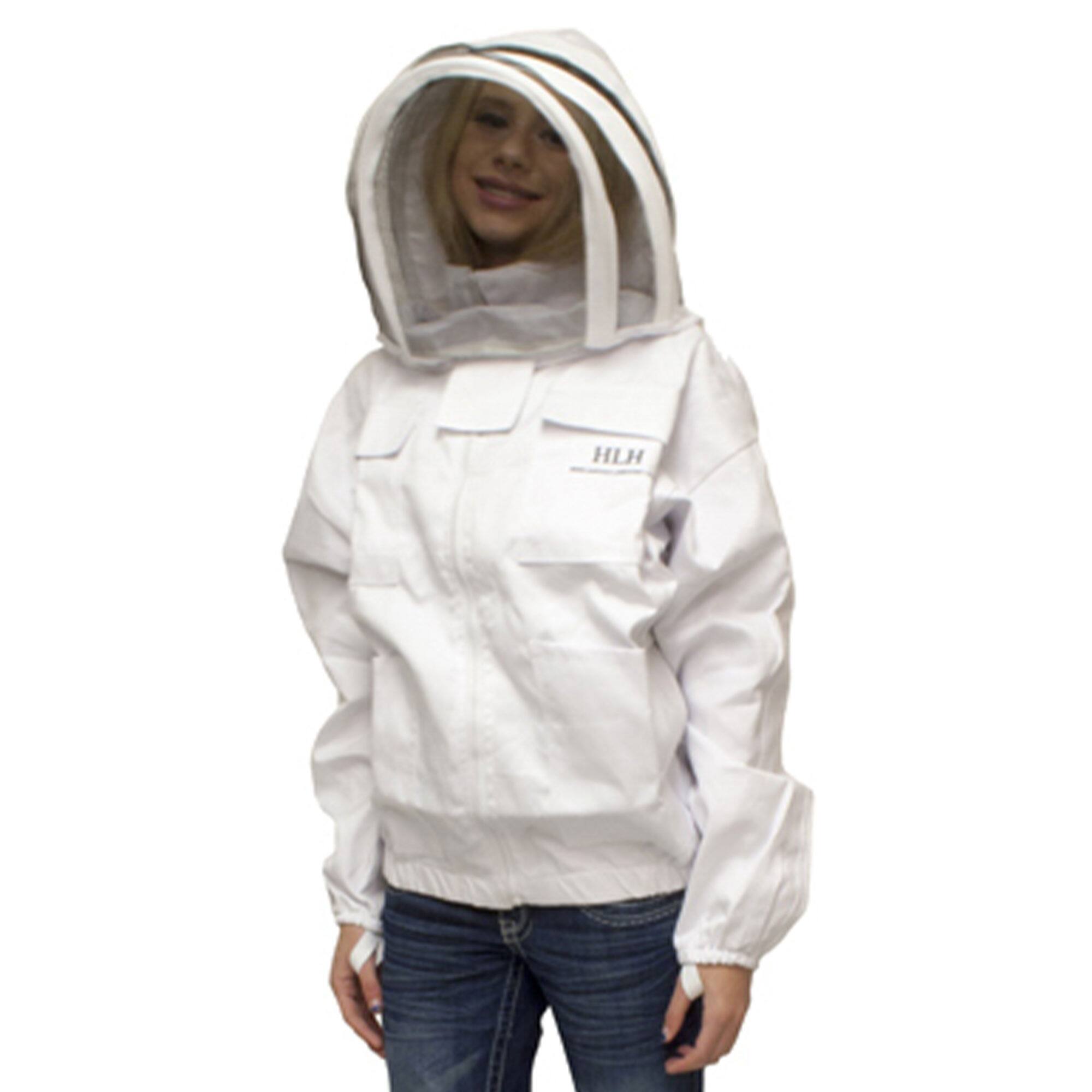 Front. Master Rancher - Harvest Lane Honey Beekeeping Jacket with Fencing Veil Headpiece, Large - White.
