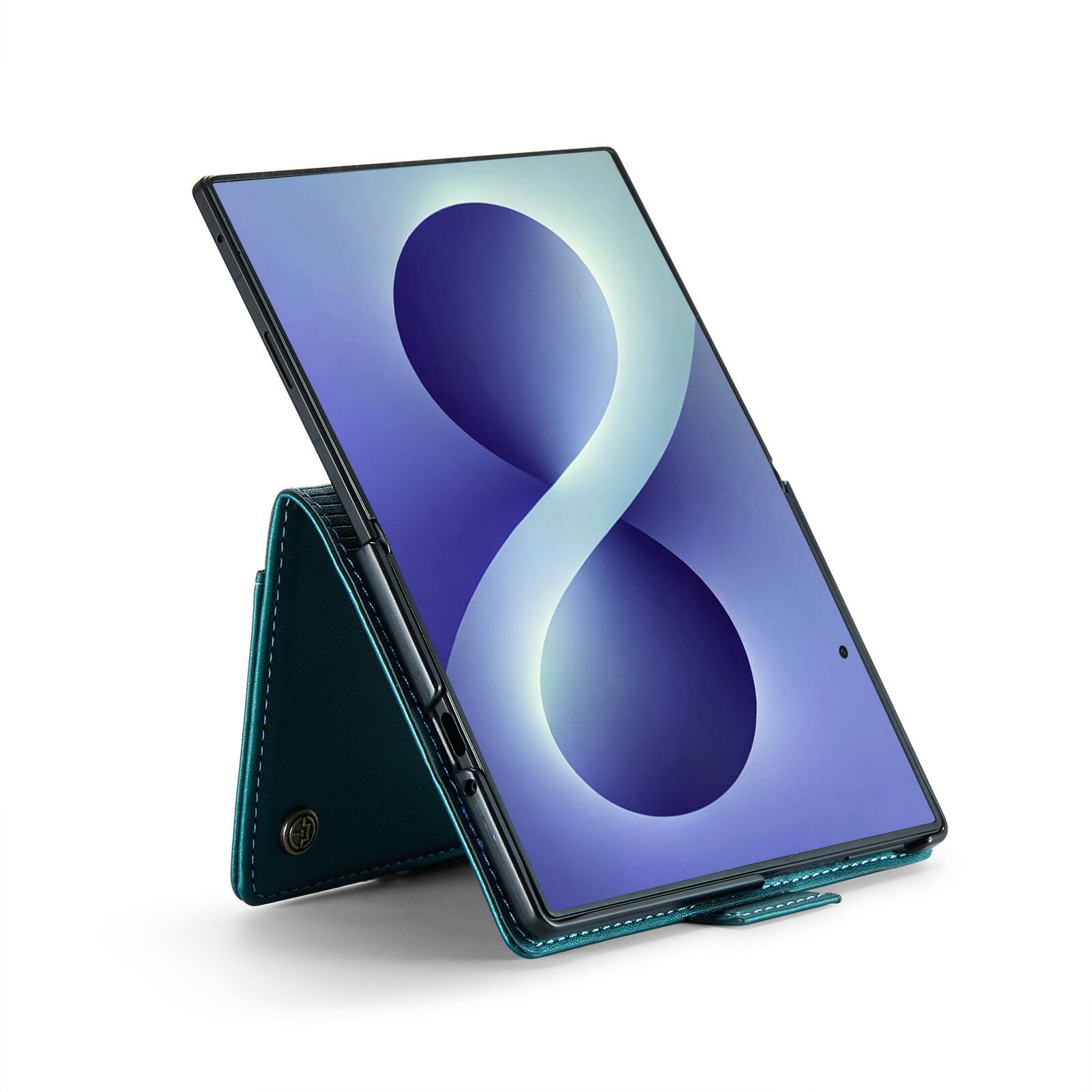 Alt View 8. UUCOVER - For Samsung Galaxy Z Fold8 Wide PU Leather Wallet Case with RFID Blocking Card Holder Cash Slot, Magnetic Folio Cover - Green.