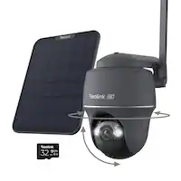 Reolink - Go Series G440 4K 8MP Solar Outdoor Wireless 4G LTE Pan Tilt Security Camera with 32GB SD Card - Gray - Front_Zoom