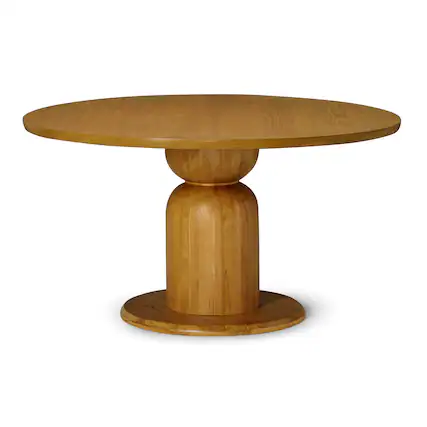 Front. Maven Lane - Maven Lane Mila Contemporary Round Wooden Dining Table in Refined Natural Finish - Refined Natural.
