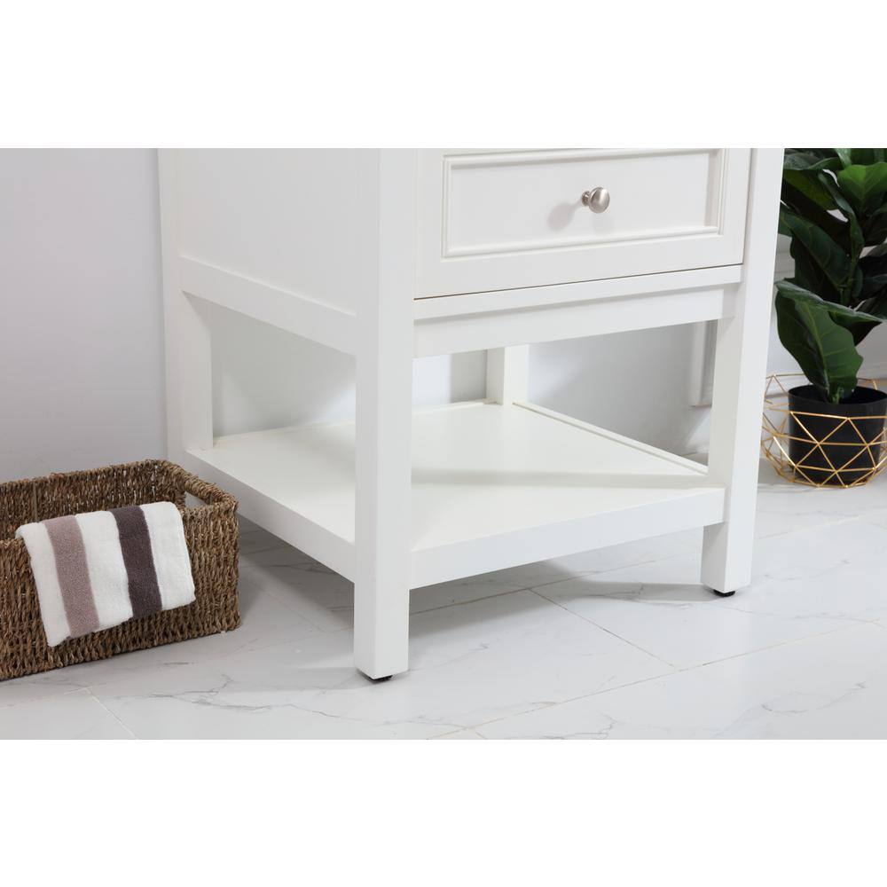 Alt View 7. Elegant Kitchen and Bath - 24 in. Single bathroom vanity set in White - White.