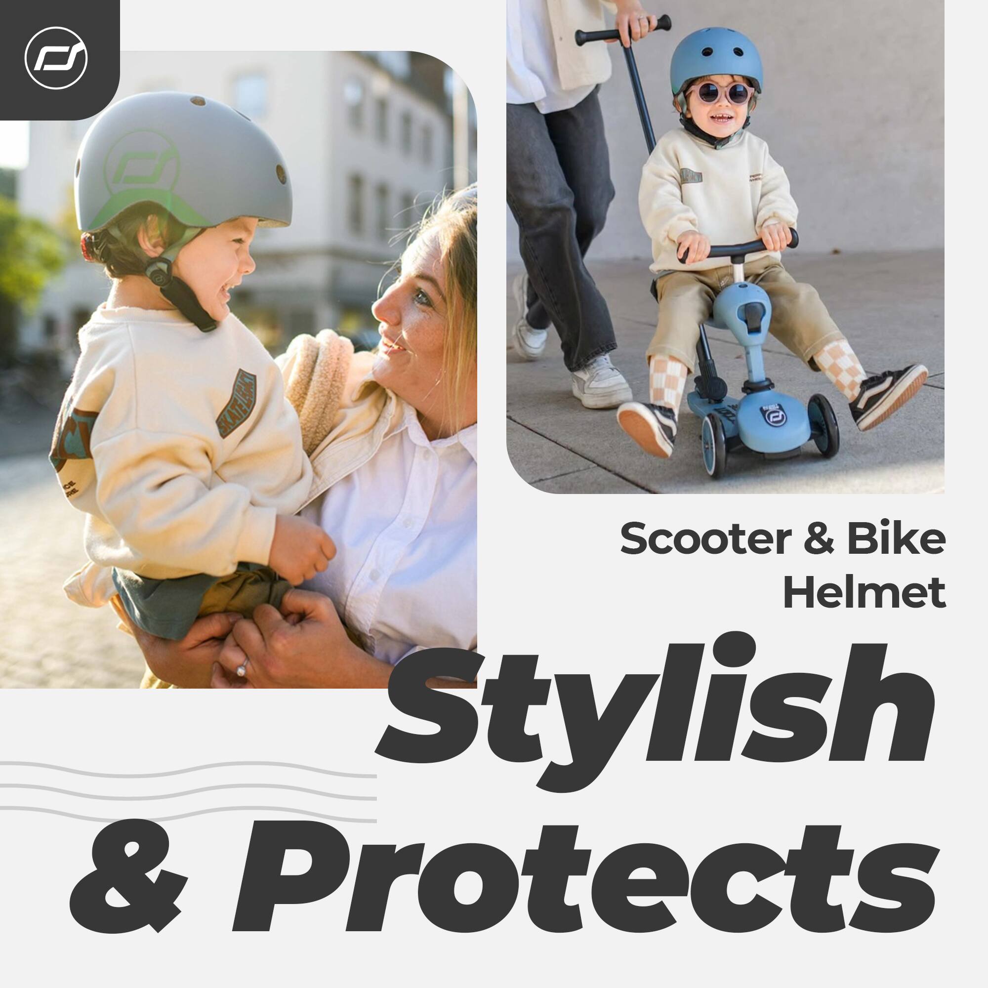 Scooter & Bike Helmet  
Stylish & Protects