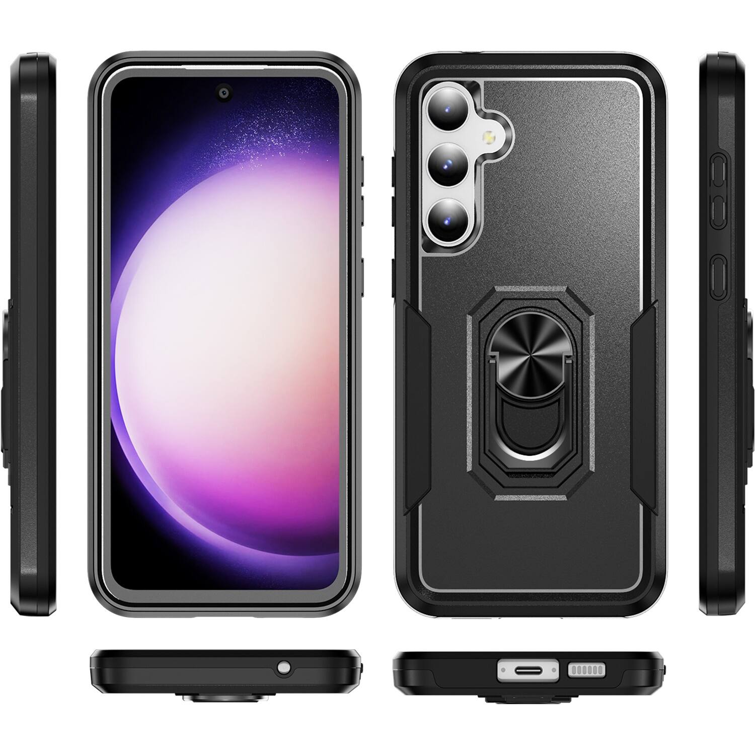 Alt View 13. SaharaCase - Military Kickstand Series Case for Samsung Galaxy S23 FE - Black.