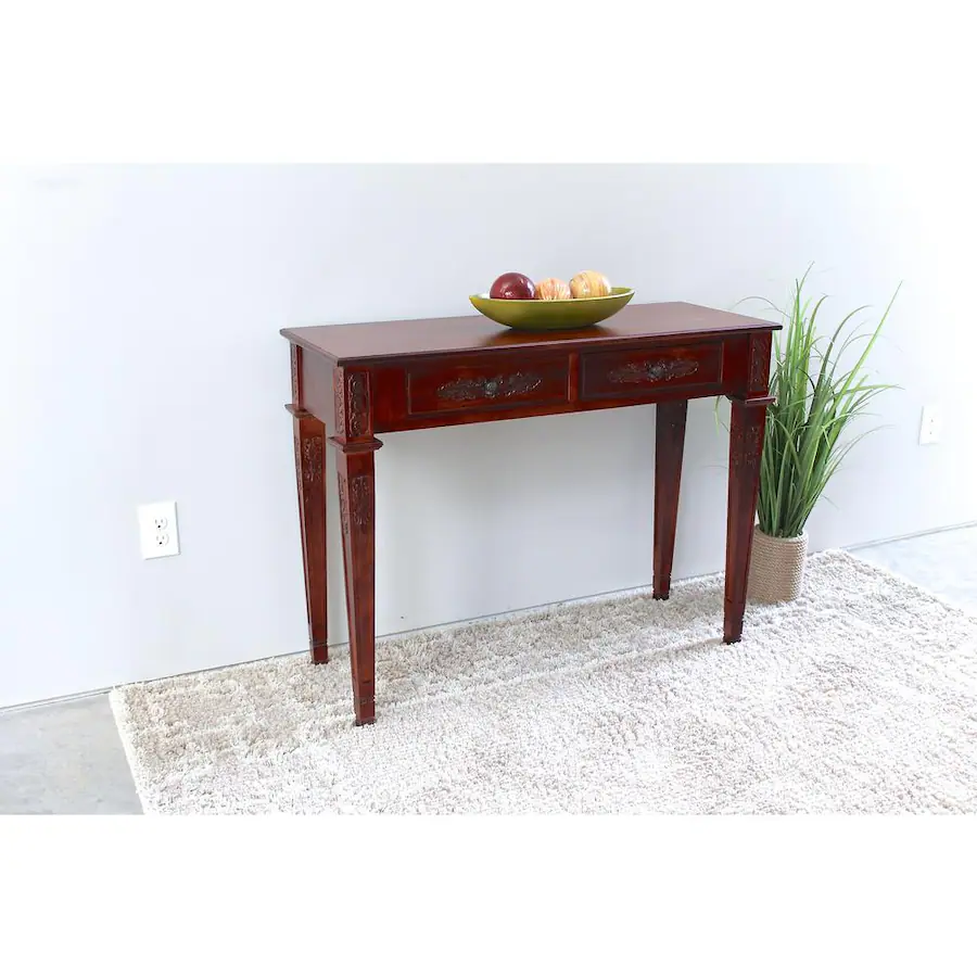 International Caravan Windsor Two Drawer Rectangular Console Table ...