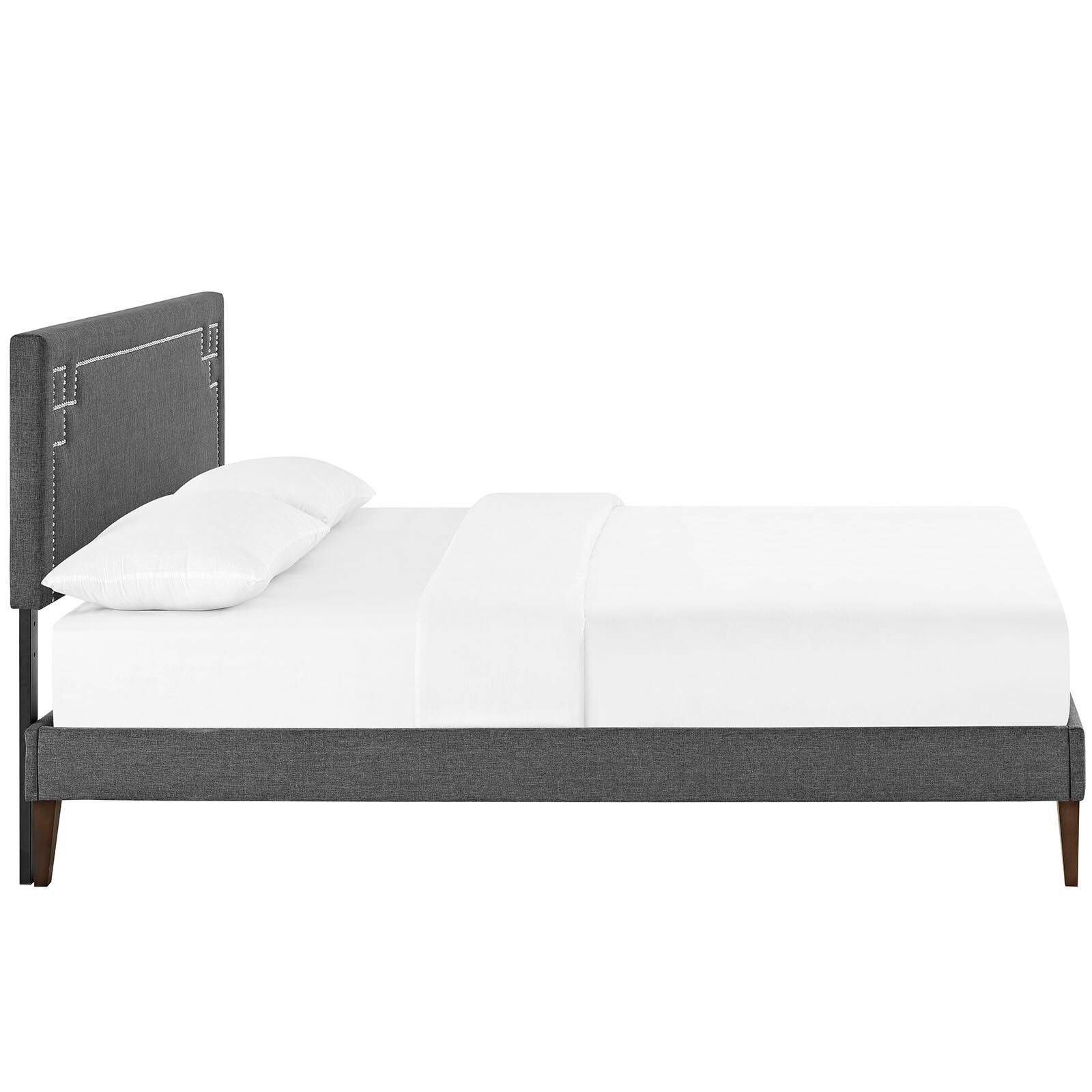 Left. Modway - June Wood Queen Platform Bed Frame - Gray.