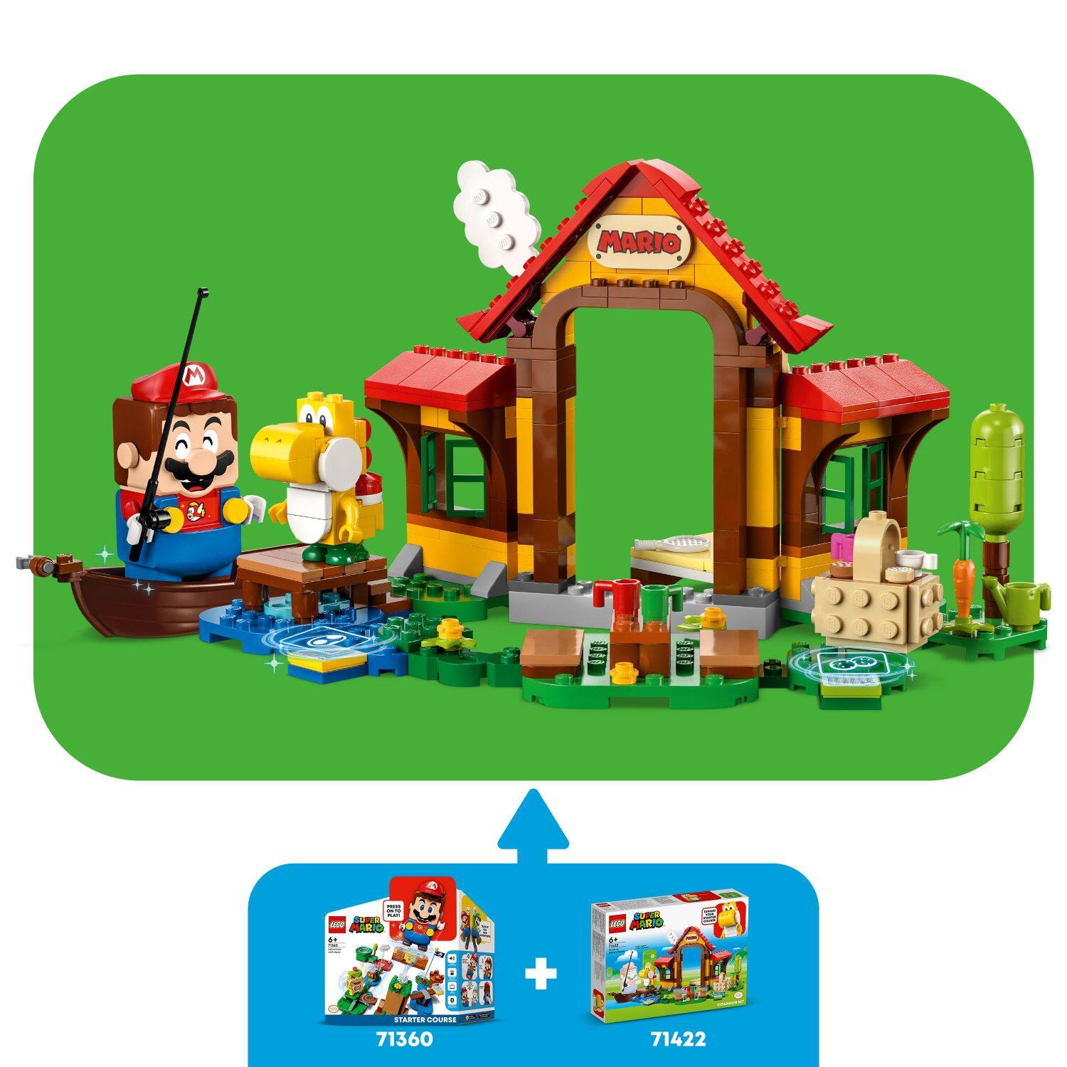 Alt View 13. LEGO - Super Mario Picnic at Mario’s House Expansion Set 71422.