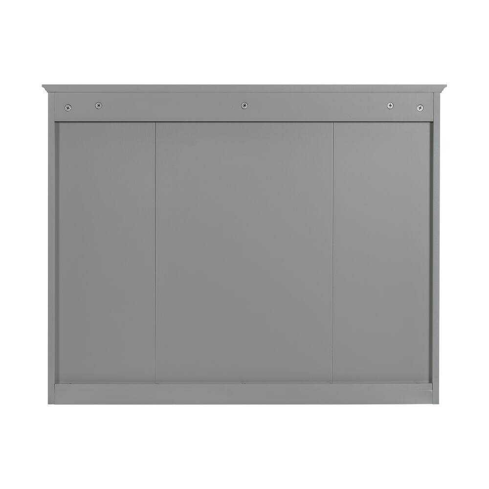 Alt View 9. Loheer - Loheer 36 inch bathroom vanity with sink Grey Modern Solid Wood - Grey.