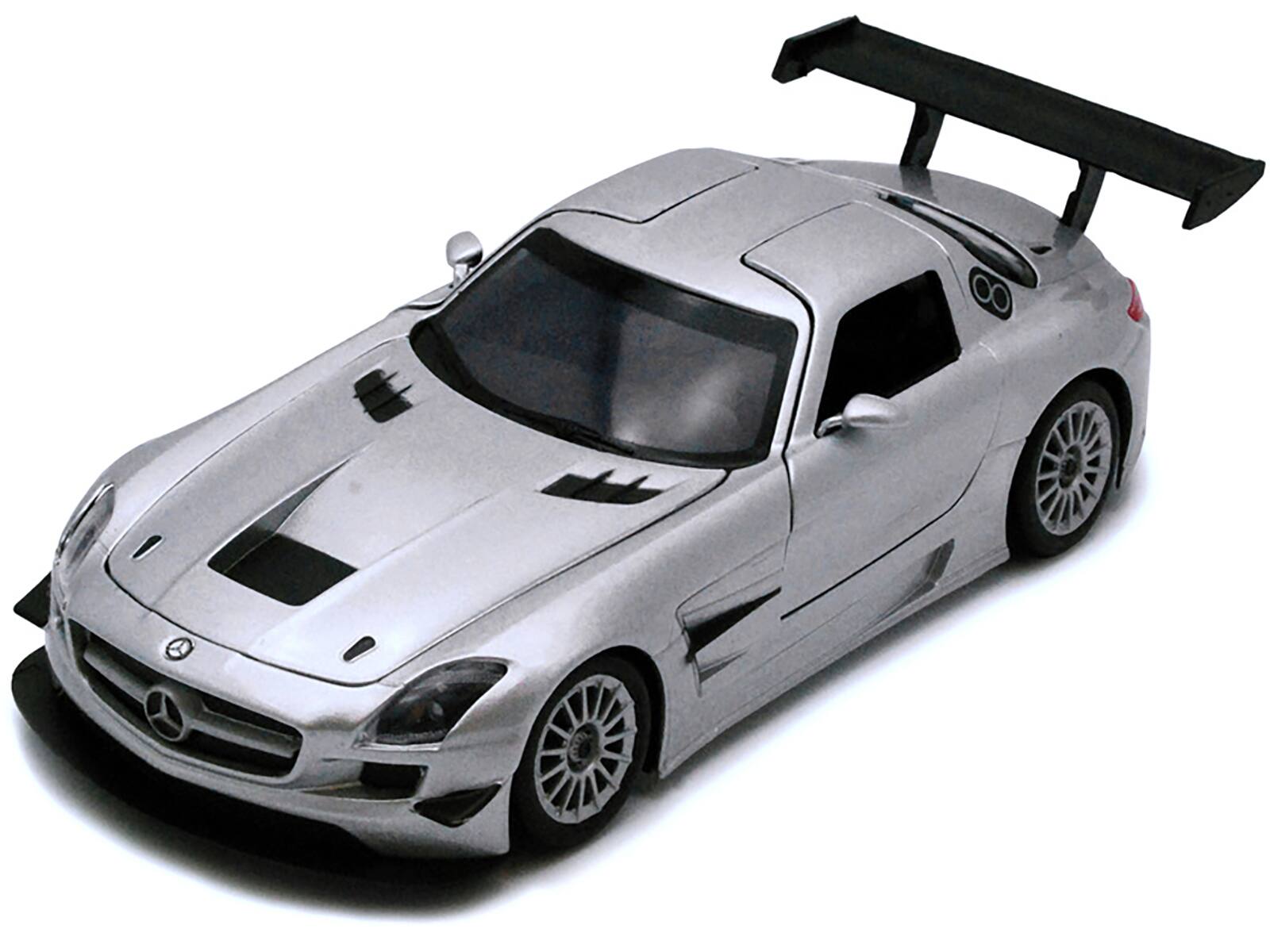 Alt View 1. Motormax - Mercedes SLS AMG GT3 Silver 1/24 Diecast Car Model by Motormax.