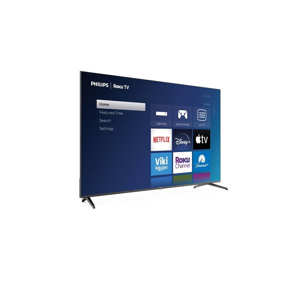 PHILIPS | Roku TV

Home  
Featured Free  
Search  
Settings  

Cable Box  
Game Console  
Live TV  

NETFLIX  
Disney+  
tv  

Viki  
Rakuten  
Roku Channel  
Prime Video+
