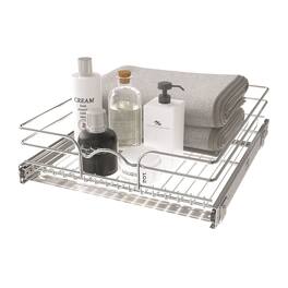Rev-A-Shelf - Pullout Basket Organizer for Kitchen or Vanity Cabinets, 18 x 20 In, 5WB1-1820CR-1 - Silver