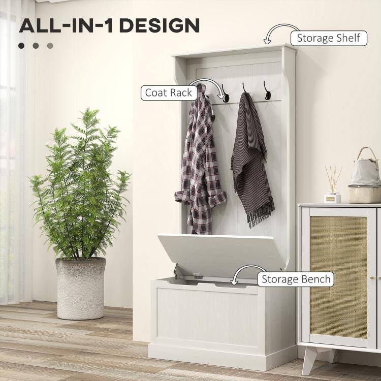 ALL-IN-1 DESIGN

Storage Shelf

Coat Rack

Storage Bench
