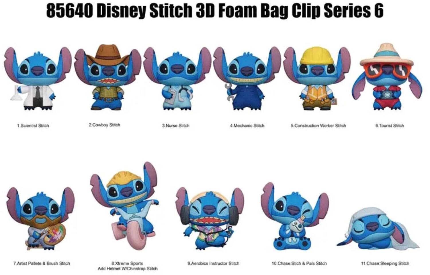 Monogram International - Monogram - Disney - Stitch 3D Foam Bag Clip - Series 6 - Collectibles