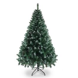 Winado - 6FT Artificial Christmas Spray White PVC Tree Unlit with Branch, Metal Base for Indoor Outdoor Holiday Party Decoration - Green