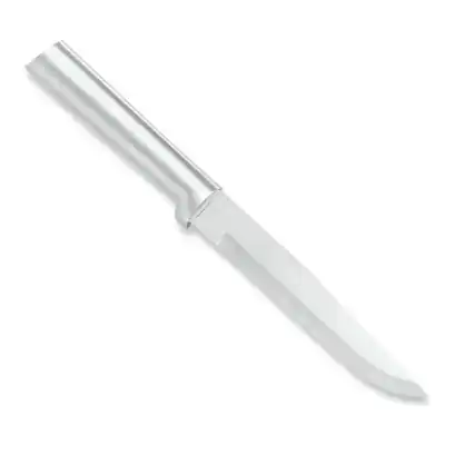 Front. Rada - Cutlery 5.375-Inch Stubby Butcher Knife, Aluminum Handle - Silver.