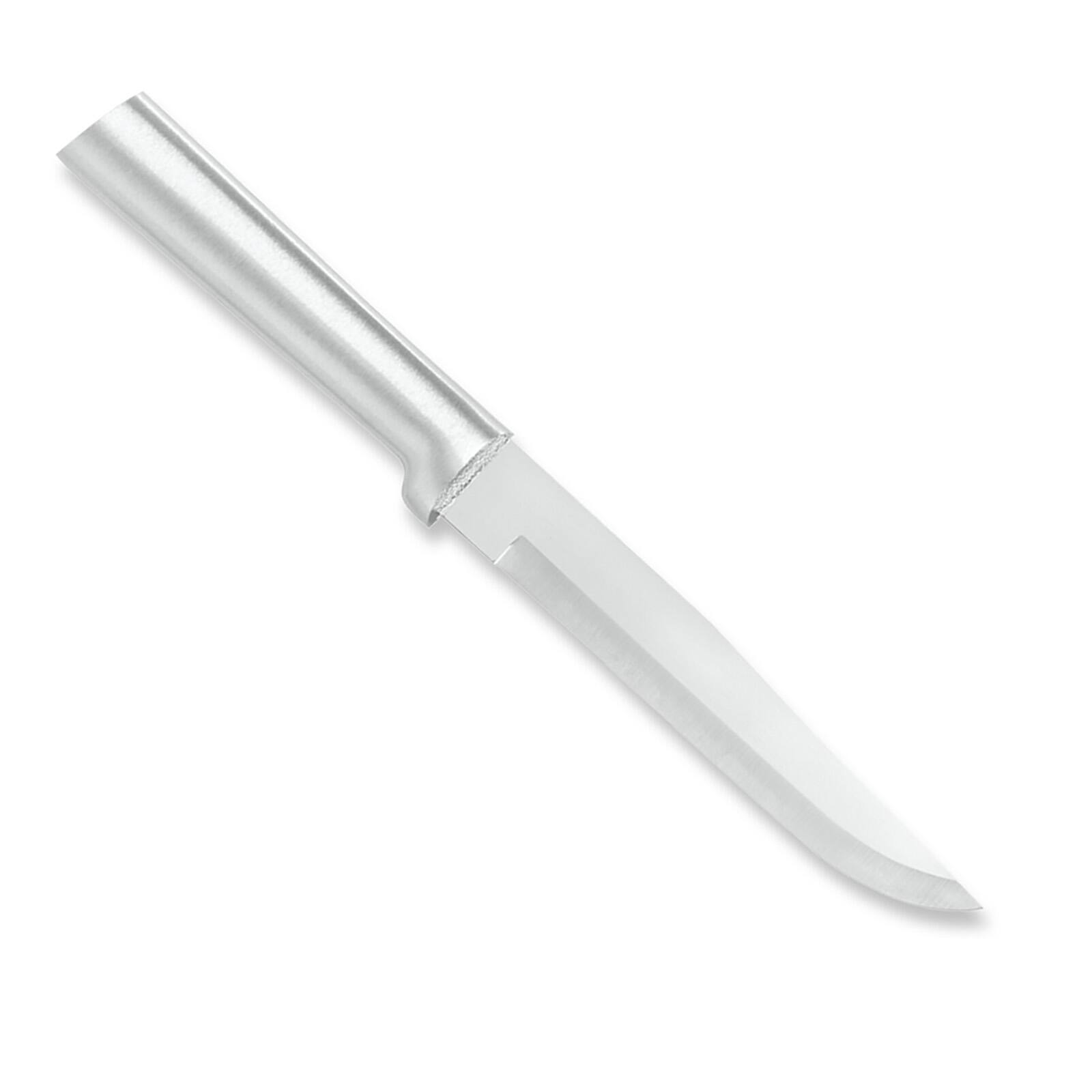 Front. Rada - Cutlery 5.375-Inch Stubby Butcher Knife, Aluminum Handle - Silver.