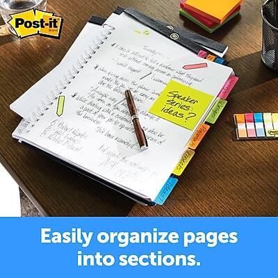 Sure, here is the corrected and grouped text:

---

**Post-it Note:**
- Easily organize pages into sections.

**Notebook Text:**
- Greater Ideas?
- Speaker
- Design
- Proposal
- Projects
- Ideas

**Additional Text:**
- Post-it
- lbr volt He ldile Animple aaly dishy ds S aprd A AA A loieos i to C Buwi "lie Hed Higels loie ao u

---

This groups the text from the image into relevant sections.
