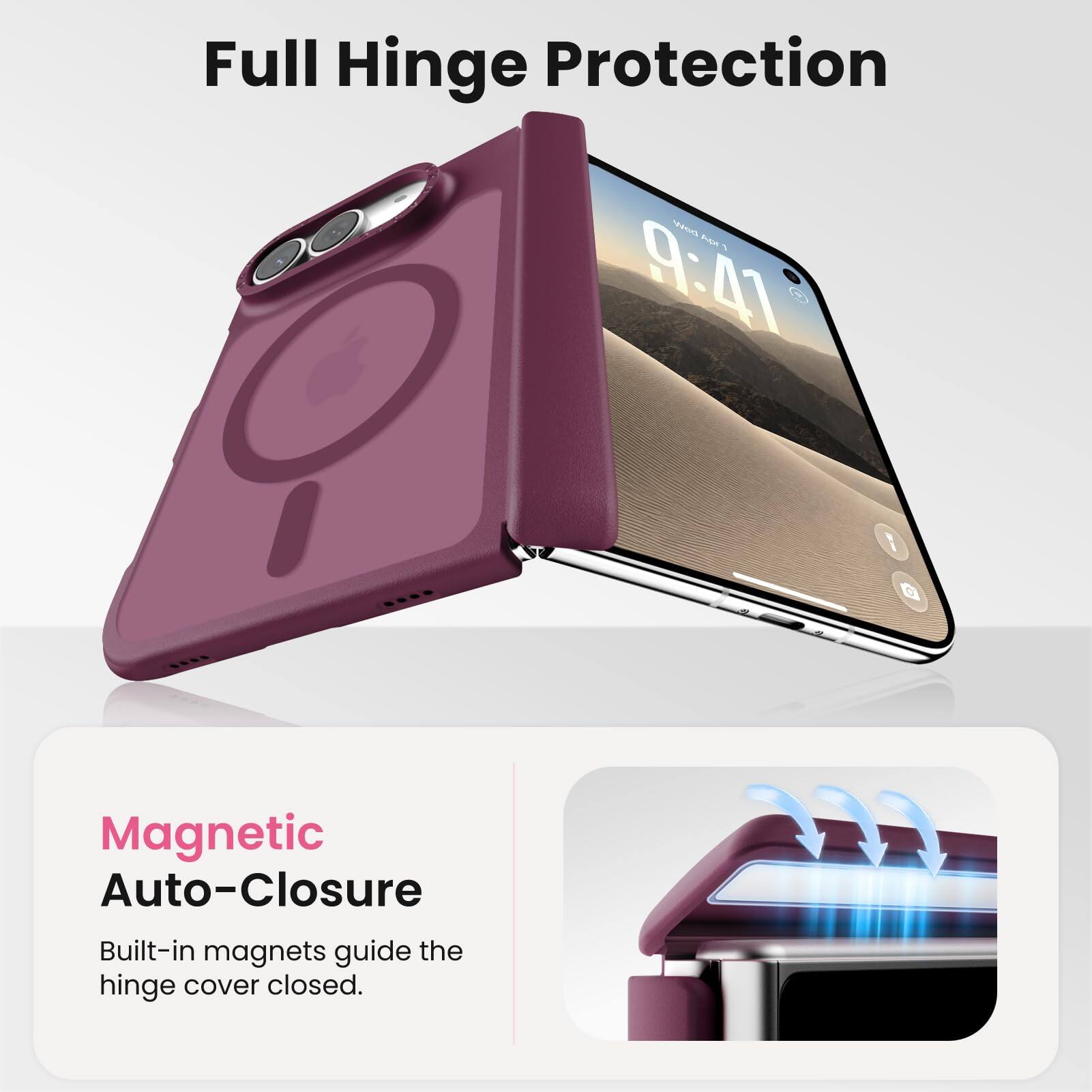 Full Hinge Protection

Magnetic Auto-Closure
Built-in magnets guide the hinge cover closed.