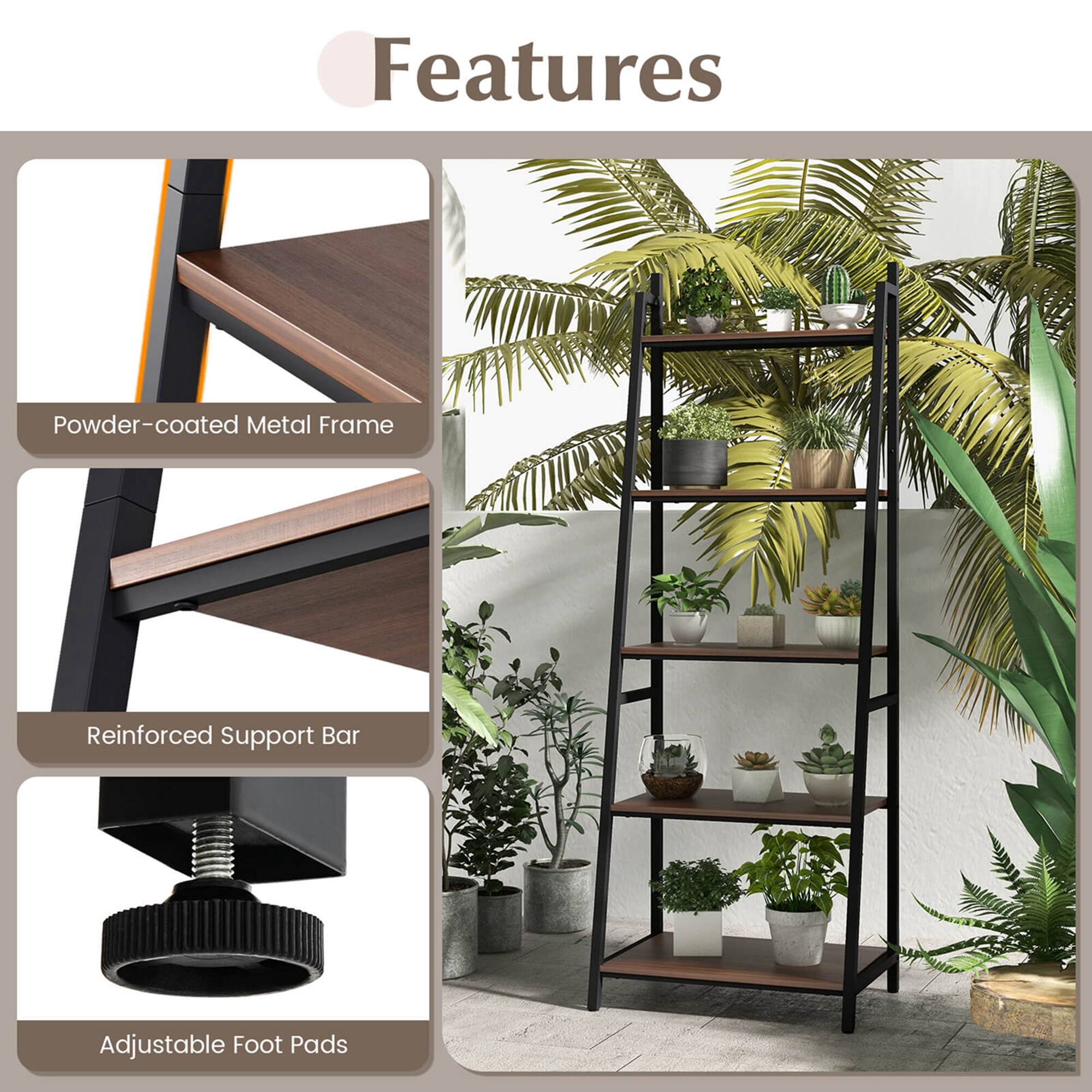 Features

- Powder-coated Metal Frame
- Reinforced Support Bar
- Adjustable Foot Pads