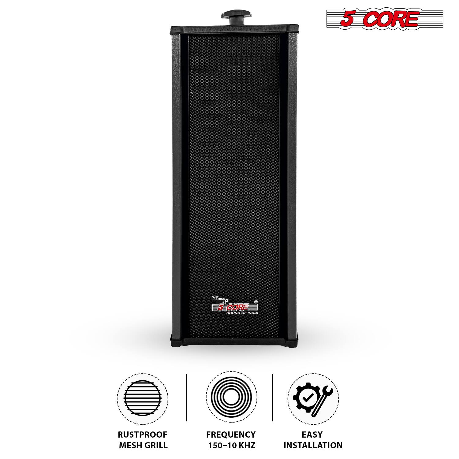 5 CORE Outdoor Speakers Stereo In Wall 100W Peak Passive Home