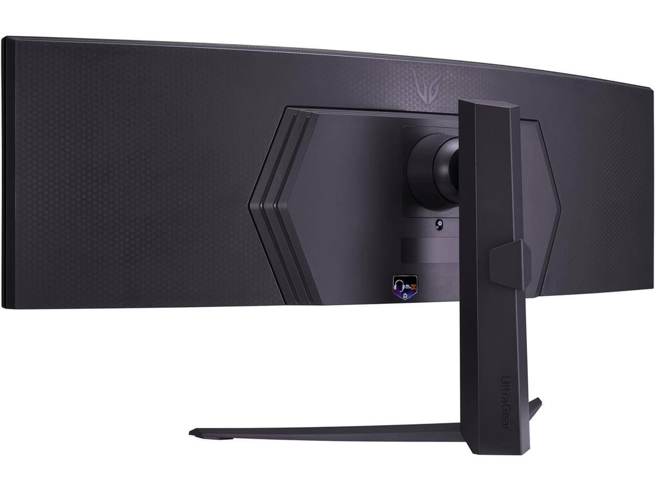 Alt View 5. LG - LG 45" UltraGear DQHD 200Hz 1ms HDR600 Curved Gaming Monitor, AMD FreeSync, Adjustable Stand 45GR65DC-B.