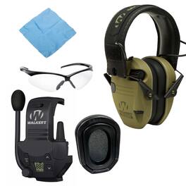 Walker’s - Walker's Razor Slim Electronic Muff (OD GRN Patriot) Bundle - Army Green