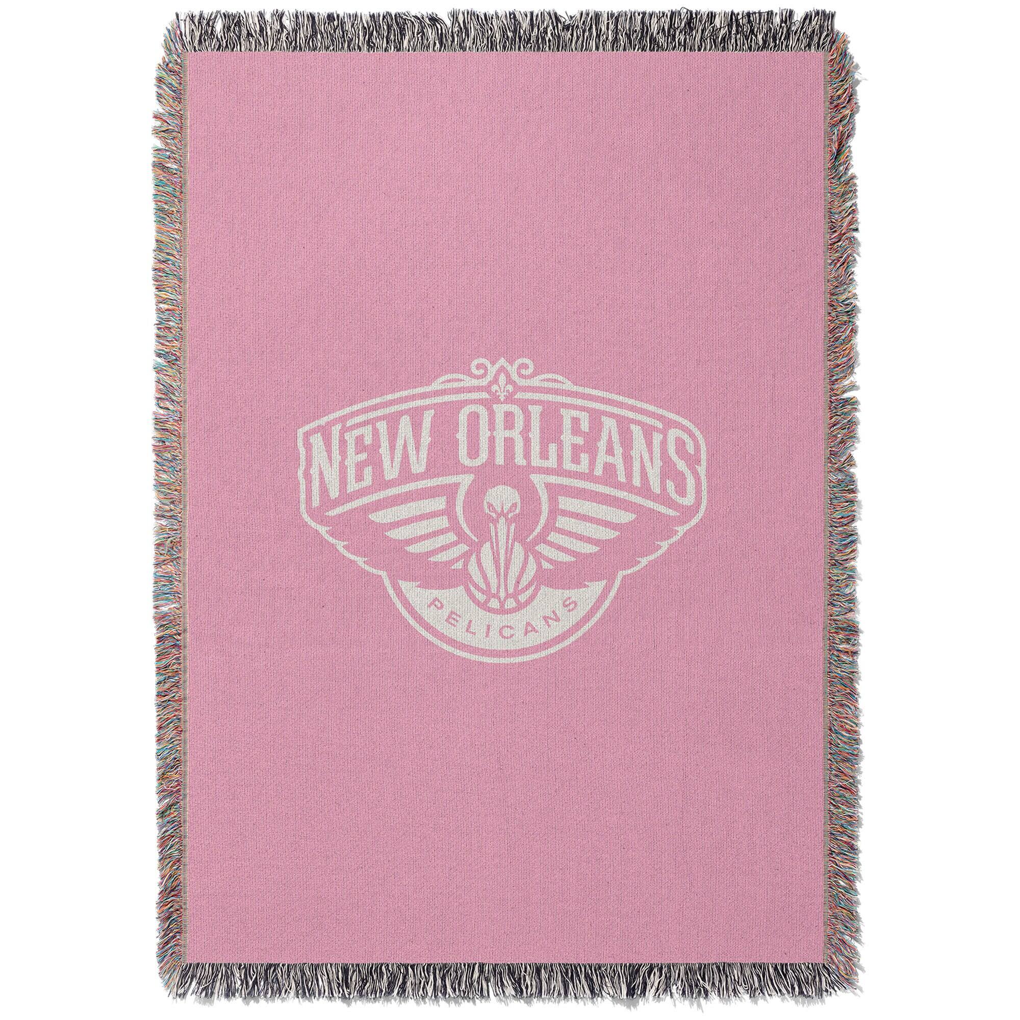 Chad & Jake - New Orleans Pelicans Woven Blanket - Pink