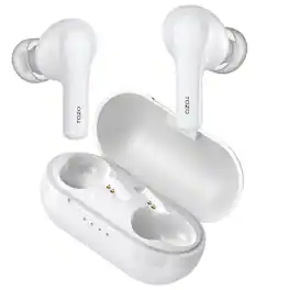 TOZO - A2 Smart Touch Control Earbuds Wireless, Powerful Bass, 20H, Clear Call, IPX5 Waterproof Earphones Bluetooth Lightweight - White