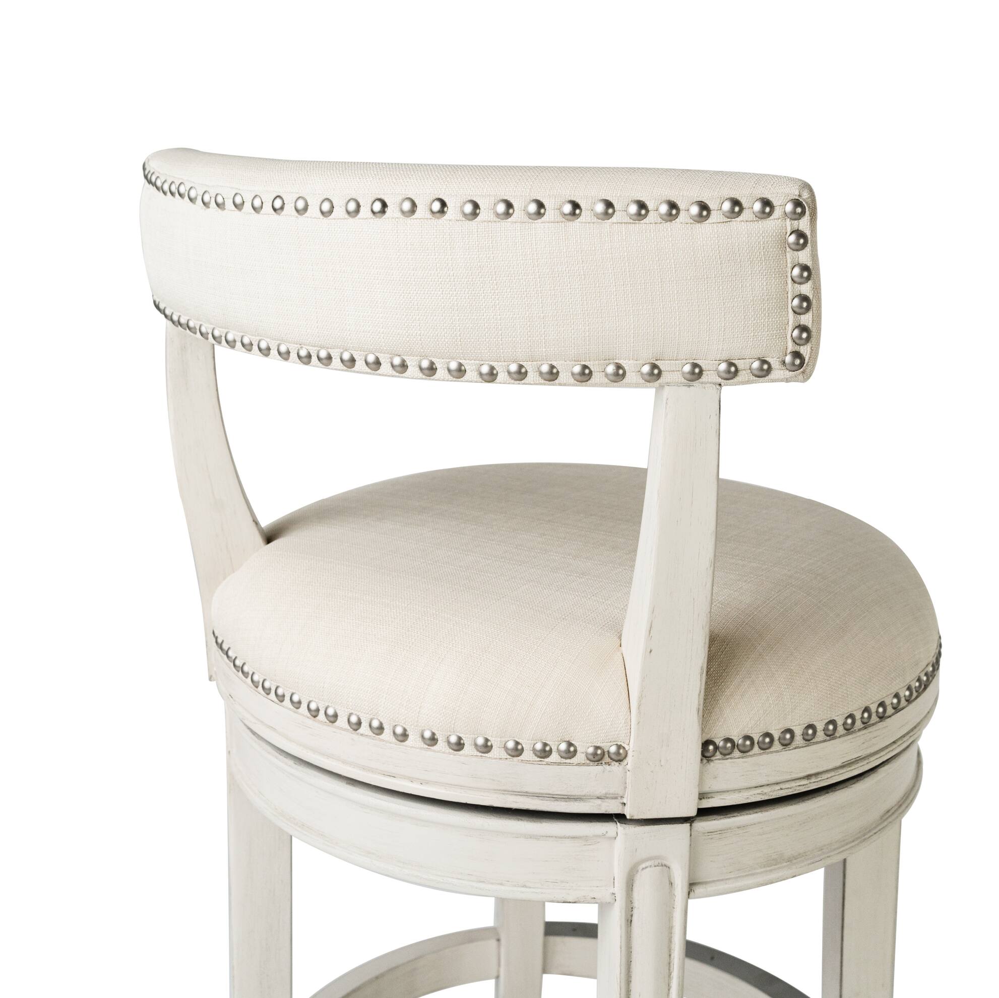 Alt View 9. Maven Lane - 31' Alexander Bar Stool in White Oak Finish with  Fabric Upholstery - White Oak.