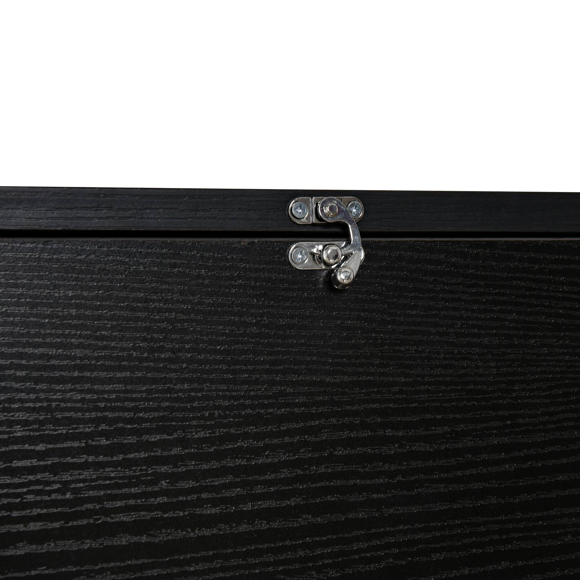 Alt View 7. Homcom - Wall Mounted Desk with Storage Shelves, Floating Foldable Tabletop, 23.5x6x19.75 Inch - Black.