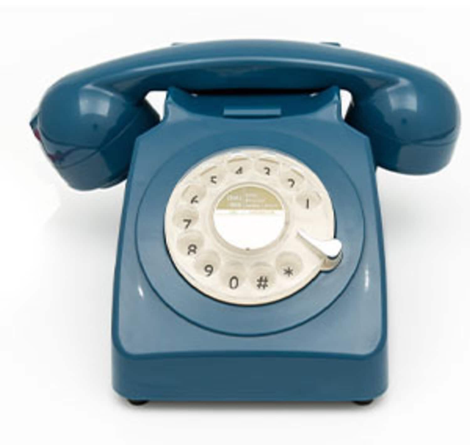 PopMarket - GPO Retro GPO746WIVR 746 Desktop Rotary Dial Telephone - Azure MISC ACCESSORY - Blue