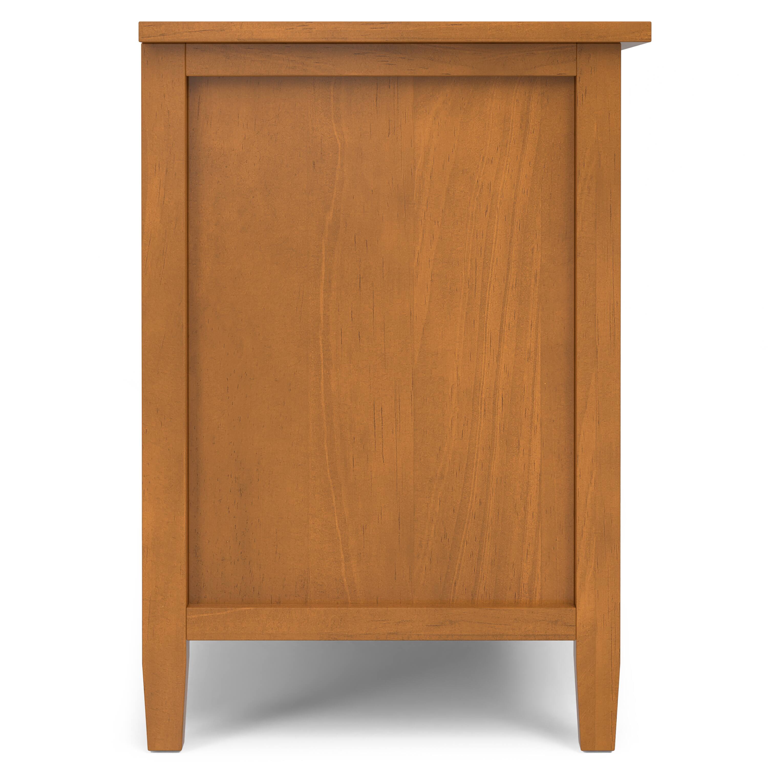 Alt View 1. Simpli Home - Warm Shaker SOLID WOOD 42 inch Wide Transitional TV Media Stand - Light Golden Brown.