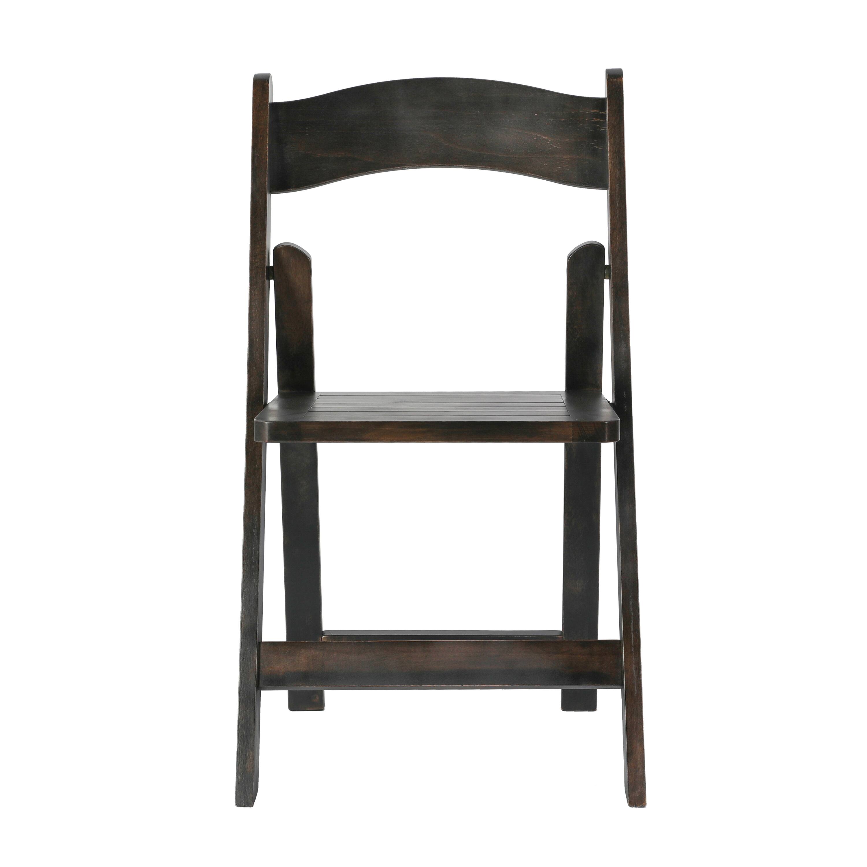 Alt View 9. Emma + Oliver - Magill Set of 4 Solid Wood Foldable Dining Chairs - Early American Wood.