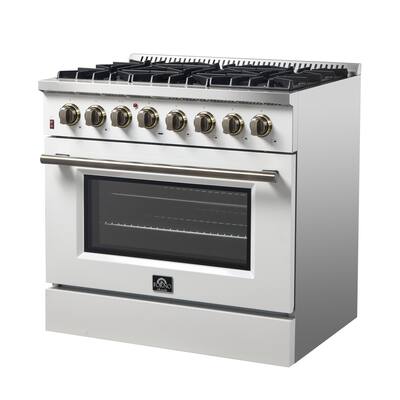 efnoo Forno Appliances Galiano 5.36 Cu. Ft. Freestanding Dual Fuel